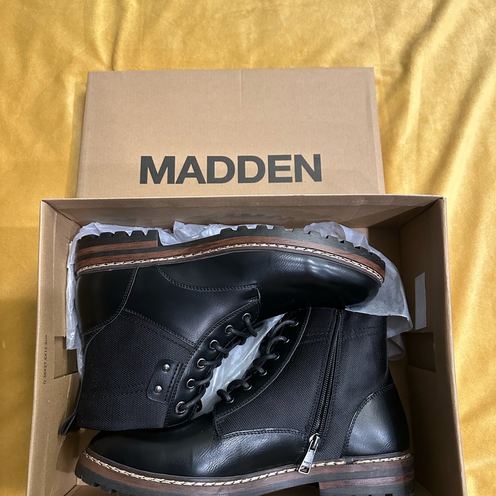 Steve Madden men’s black boots